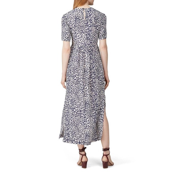 Baum Und Pferdgarten Adamaris Leopard Print Dress Silk Blend  Blue Size 2 - Picture 3 of 10